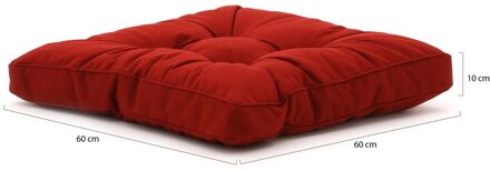 Madison Florance loungekussen zit ca. 60x60cm - Laagste prijsgarantie! Rood