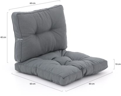 Madison Florance loungekussens zit ca. 60x60 rug ca. 60x40 2-delig - Laagste prijsgarantie! Grijs