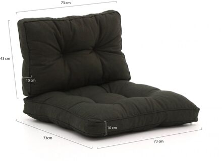 Madison Florance loungekussens zit ca. 73x73cm rug ca. 73x43cm - Laagste prijsgarantie! Zwart