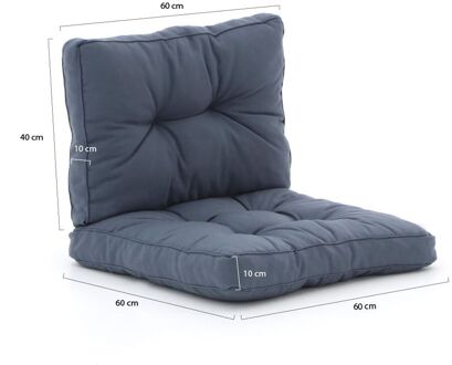 Madison Florance loungekussenset zit ca. 60x60cm rug ca. 60x40cm 2-delig - Laagste prijsgarantie! Grijs