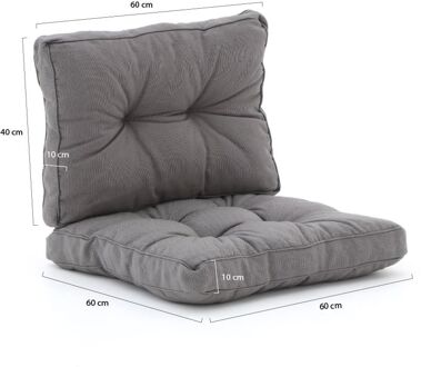 Madison Florance loungekussenset zit ca. 60x60cm rug ca. 60x40cm 2-delig - Laagste prijsgarantie! Grijs
