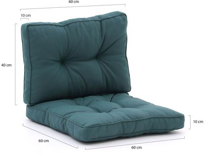Madison Florance loungekussenset zit ca. 60x60cm rug ca. 60x40cm 2-delig - Laagste prijsgarantie! Groen