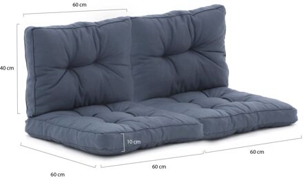 Madison Florance loungekussenset zit ca. 60x60cm rug ca. 60x40cm 4-delig - Laagste prijsgarantie! Grijs