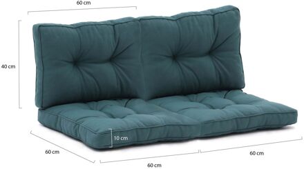 Madison Florance loungekussenset zit ca. 60x60cm rug ca. 60x40cm 4-delig - Laagste prijsgarantie! Groen