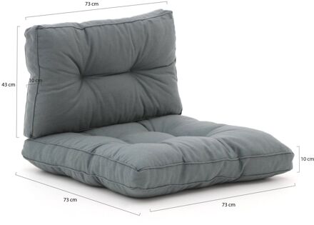 Madison Florance loungekussenset zit ca. 73x73cm rug ca. 73x43cm 2-delig - Laagste prijsgarantie! Grijs