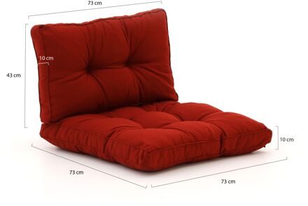 Madison Florance loungekussenset zit ca. 73x73cm rug ca. 73x43cm 2-delig - Laagste prijsgarantie! Rood