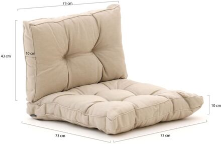 Madison Florance loungekussenset zit ca. 73x73cm rug ca. 73x43cm 2-delig - Laagste prijsgarantie! Taupe