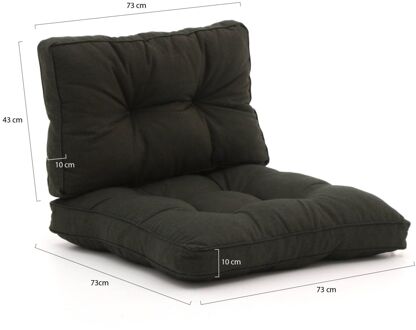 Madison Florance loungekussenset zit ca. 73x73cm rug ca. 73x43cm 2-delig - Laagste prijsgarantie! Zwart