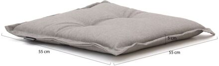 Madison Hocker/tuinkussens 55x55cm met rand zit - Laagste prijsgarantie! Grijs