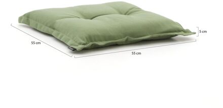 Madison Hocker/tuinkussens 55x55cm met rand zit - Laagste prijsgarantie! Groen