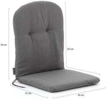 Madison Kuip tuinkussens hoog 96x45cm - Laagste prijsgarantie! Grijs