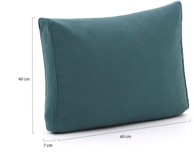 Madison loungekussen luxe rug 60x40cm - Laagste prijsgarantie! Blauw/Groen