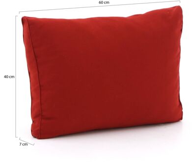 Madison loungekussen luxe rug 60x40cm - Laagste prijsgarantie! Rood