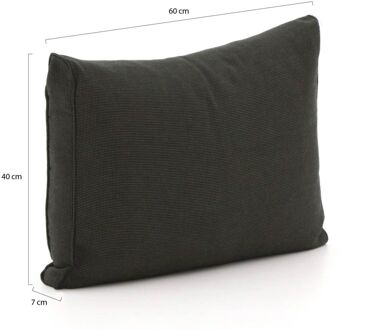Madison loungekussen luxe rug 60x40cm - Laagste prijsgarantie! Zwart