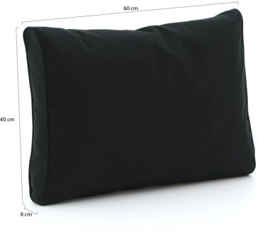 Madison loungekussen luxe rug 60x40cm - Laagste prijsgarantie! Zwart