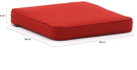 Madison loungekussen luxe zit 60x60cm - Laagste prijsgarantie! Rood