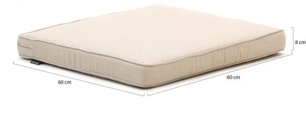 Madison loungekussen luxe zit 60x60cm - Laagste prijsgarantie! Taupe