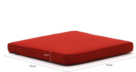 Madison loungekussen luxe zit 73x73cm - Laagste prijsgarantie! Rood