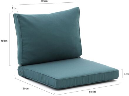 Madison loungekussenset luxe zit 60x60cm rug 60x40cm 2-delig - Laagste prijsgarantie! Groen