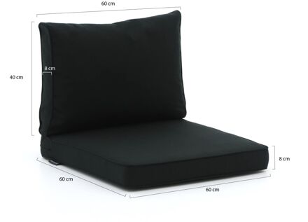 Madison loungekussenset luxe zit 60x60cm rug 60x40cm 4-delig - Laagste prijsgarantie! Grijs