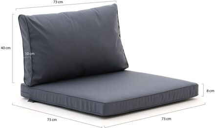 Madison loungekussenset luxe zit 73x73cm rug 73x40cm 2-delig - Laagste prijsgarantie! Grijs