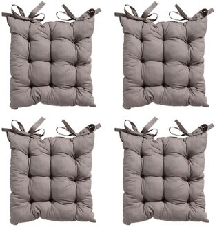 Madison Toscane Kussen - Basic Taupe - 46x46 - Bruin - 4 Stuks