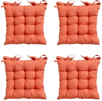 Madison Toscane Kussen - Panama Flame Orange - 46x46 - Oranje - 4 Stuks