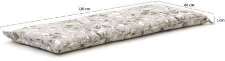 Madison tuinkussen 120x48cm voor tuinbank - Laagste prijsgarantie! Grijs