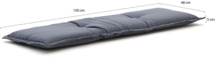 Madison tuinkussen 150x48cm voor tuinbank - Laagste prijsgarantie! Grijs