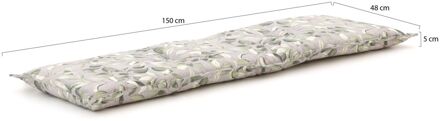 Madison tuinkussen 150x48cm voor tuinbank - Laagste prijsgarantie! Grijs