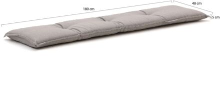 Madison tuinkussen 180x48cm voor tuinbank - Laagste prijsgarantie! Grijs