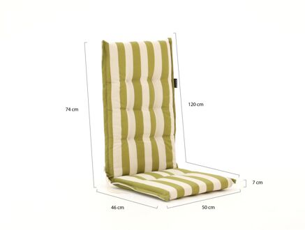 Madison tuinkussen hoge rug 120x50cm - Laagste prijsgarantie! Groen