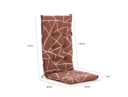 Madison tuinkussen hoge rug 120x50cm - Laagste prijsgarantie! Rood
