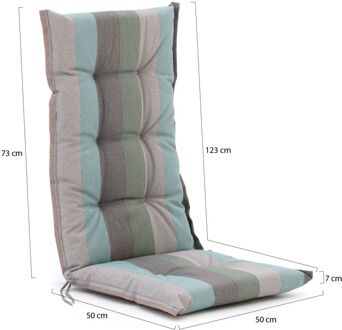 Madison tuinkussen hoge rug 123x50cm - Laagste prijsgarantie! Grijs