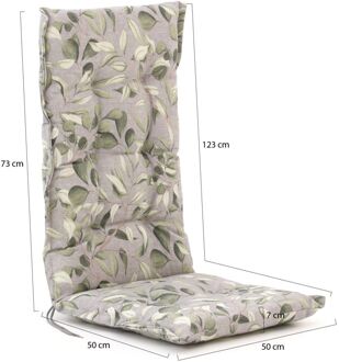 Madison tuinkussen hoge rug 123x50cm - Laagste prijsgarantie! Grijs