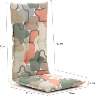 Madison tuinkussen hoge rug 123x50cm - Laagste prijsgarantie! Grijs