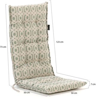 Madison tuinkussen hoge rug 123x50cm - Laagste prijsgarantie! Groen