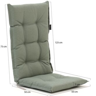 Madison tuinkussen hoge rug 123x50cm - Laagste prijsgarantie! Groen