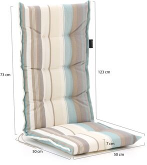 Madison tuinkussen hoge rug 123x50cm - Laagste prijsgarantie! Taupe