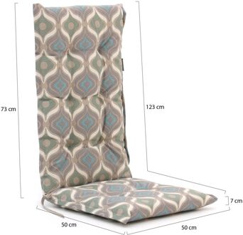 Madison tuinkussen hoge rug 123x50cm - Laagste prijsgarantie! Taupe