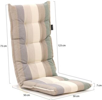 Madison tuinkussen hoge rug 123x50cm - Laagste prijsgarantie! Taupe