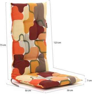 Madison tuinkussen hoge rug 123x50cm - Laagste prijsgarantie! Wit