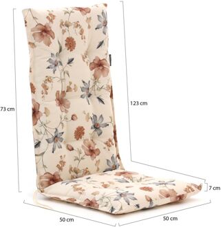 Madison tuinkussen hoge rug 123x50cm - Laagste prijsgarantie! Wit