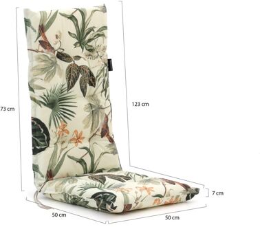 Madison tuinkussen hoge rug 123x50cm - Laagste prijsgarantie! Wit