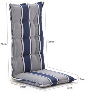 Madison tuinkussen set van 4 hoge rug - Laagste prijsgarantie! Wit