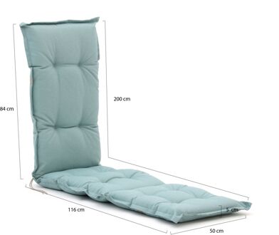 Madison tuinkussen voor deckchair 200x50cm - Laagste prijsgarantie! Blauw