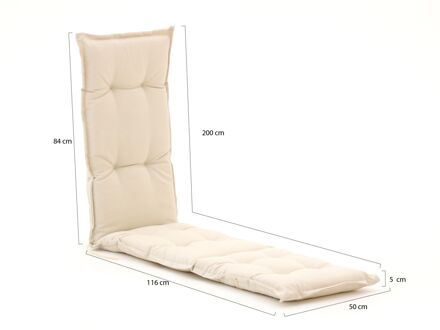 Madison tuinkussen voor deckchair 200x50cm - Laagste prijsgarantie! Taupe