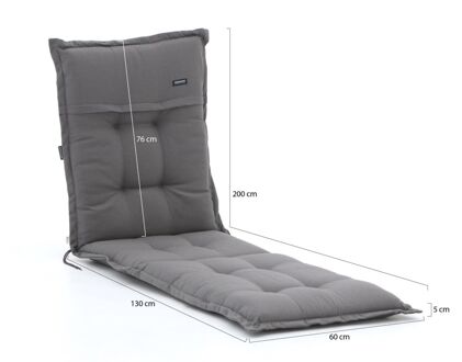 Madison tuinkussen voor ligbed 200x60cm - Laagste prijsgarantie! Grijs