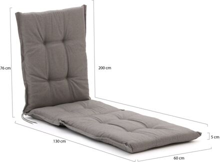 Madison tuinkussen voor ligbed 200x60cm - Laagste prijsgarantie! Grijs