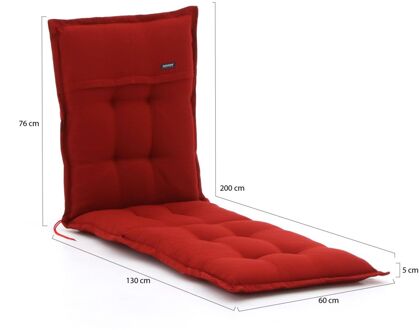 Madison tuinkussen voor ligbed 200x60cm - Laagste prijsgarantie! Rood